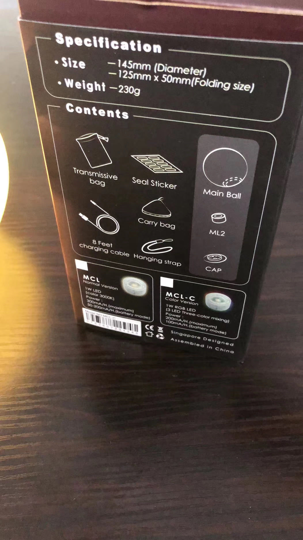 Kokosnuss Lampe wasserdicht