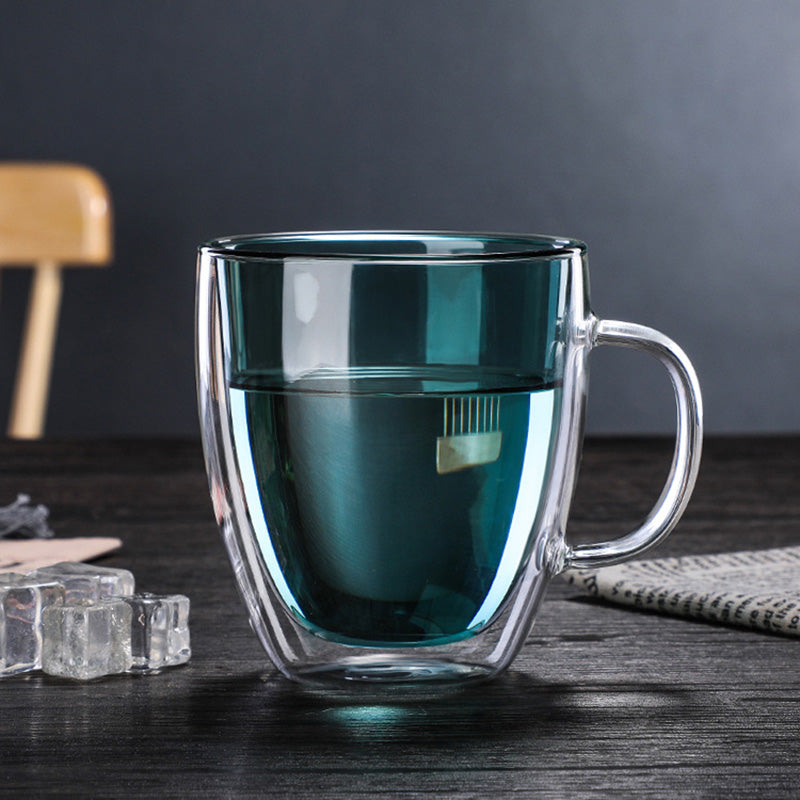 High Borosilicate Glass Double Cup Coffee Cup