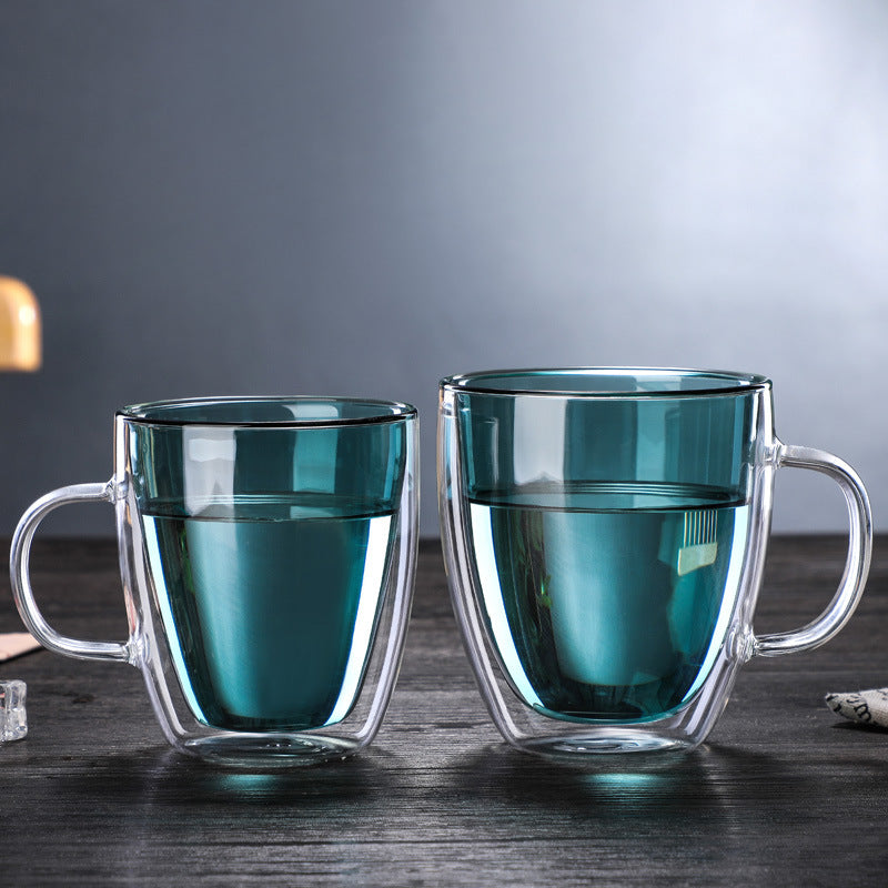 High Borosilicate Glass Double Cup Coffee Cup