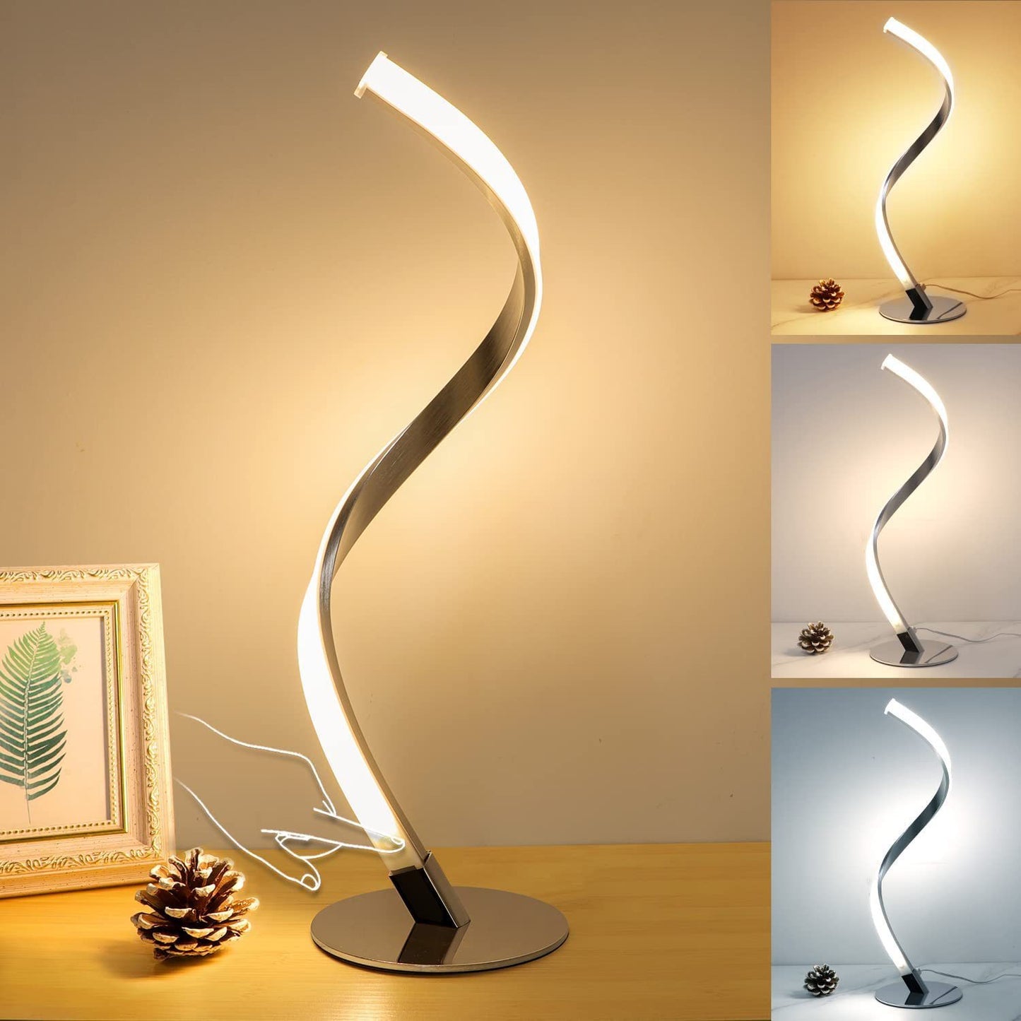 LED Stehlampe in geschwungener Optik aus hochwertigem Material zum wohlfühlen